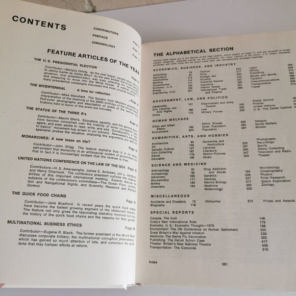1977 Year Book Encyclopedia Vintage Birthday Gift Annual Recap Grolier Gen X - Picture 5 of 9